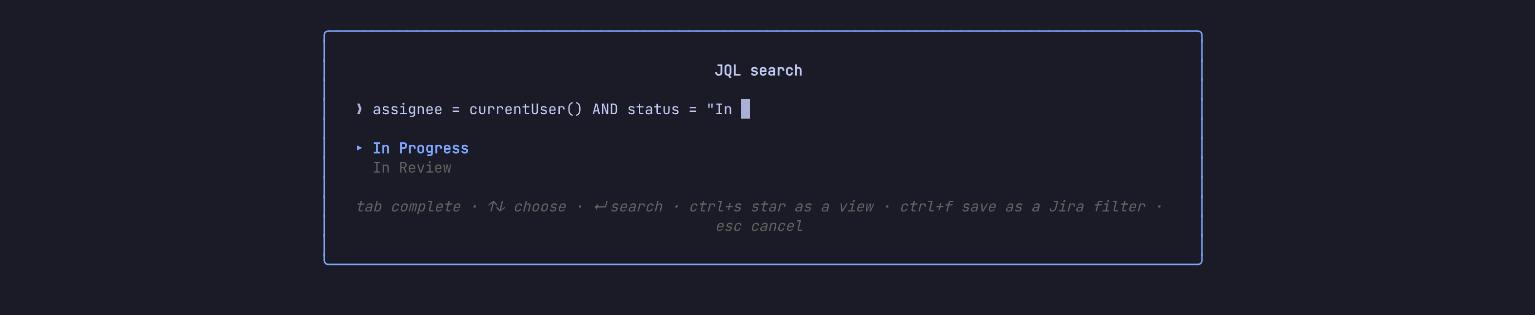 JQL completing a status