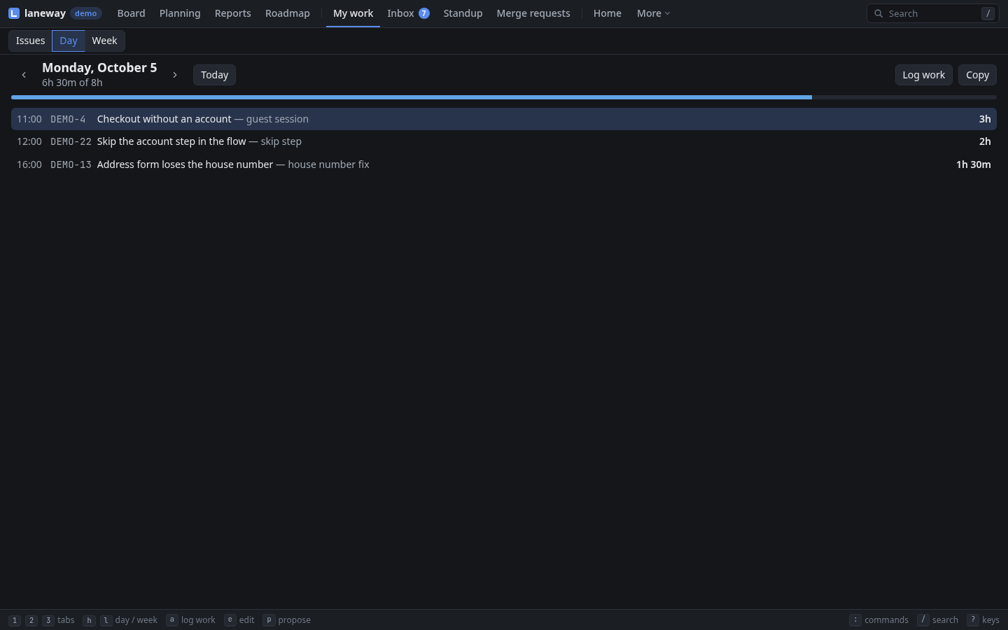 Worklogs in the browser